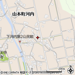 香川県三豊市山本町河内345周辺の地図