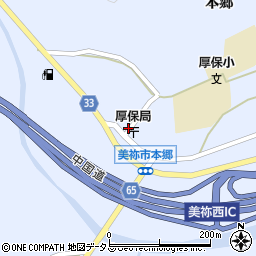 美祢市西厚保土地改良区周辺の地図