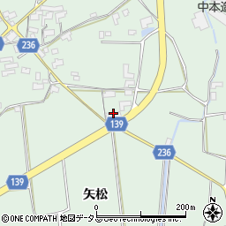 徳島県阿波市土成町土成（矢松）周辺の地図
