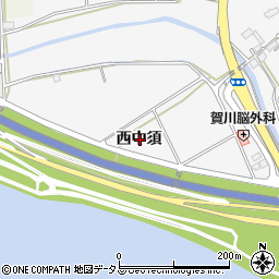 徳島県徳島市応神町東貞方西中須周辺の地図