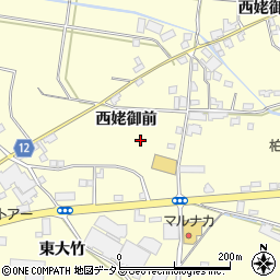 徳島県阿波市吉野町西条西姥御前周辺の地図