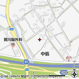 徳島県徳島市応神町東貞方中筋周辺の地図