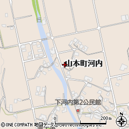 香川県三豊市山本町河内222周辺の地図