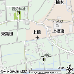 徳島県上板町（板野郡）椎本（上橋）周辺の地図