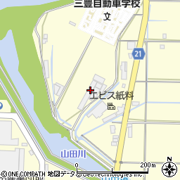 小西鉄工所柞田工場周辺の地図