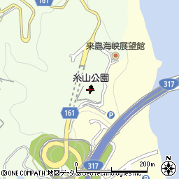 糸山公園周辺の地図