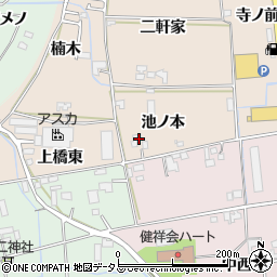 徳島県板野郡上板町椎本池ノ本周辺の地図