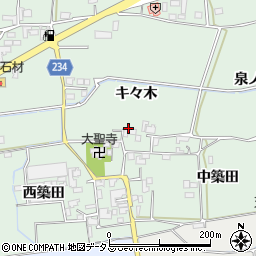 徳島県板野郡上板町西分キ々木周辺の地図