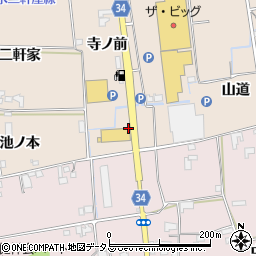 徳島県板野郡上板町椎本山伏塚周辺の地図