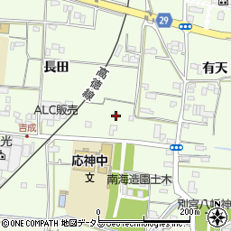 徳島県徳島市応神町吉成長田114周辺の地図
