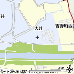 徳島県阿波市土成町高尾大井周辺の地図