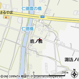 徳島県徳島市応神町西貞方鷹ノ橋周辺の地図