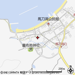 愛媛県今治市波方町馬刀潟周辺の地図