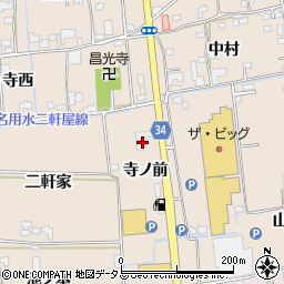 徳島県板野郡上板町椎本寺ノ前周辺の地図