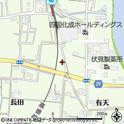 徳島県徳島市応神町吉成長田28周辺の地図