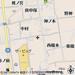 徳島県板野郡上板町椎本中ノ内周辺の地図