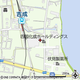 徳島県徳島市応神町吉成長田1周辺の地図