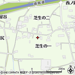 徳島県阿波市土成町吉田芝生の一周辺の地図