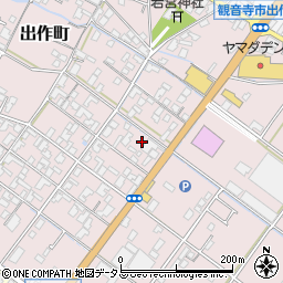 香川県観音寺市出作町377周辺の地図