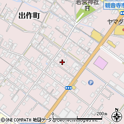 香川県観音寺市出作町381-2周辺の地図