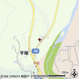 徳島県阿波市市場町犬墓平地117周辺の地図