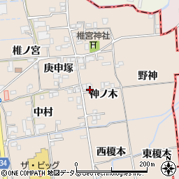 徳島県板野郡上板町椎本神ノ木周辺の地図