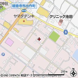 香川県観音寺市出作町627-10周辺の地図
