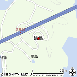 愛媛県今治市馬島周辺の地図