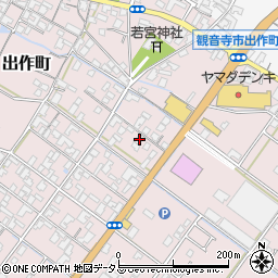 香川県観音寺市出作町368周辺の地図