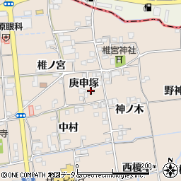徳島県上板町（板野郡）椎本（庚申塚）周辺の地図
