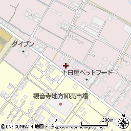 香川県観音寺市出作町198周辺の地図