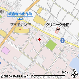 香川県観音寺市出作町616-6周辺の地図