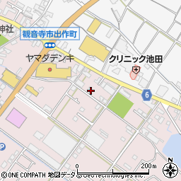 香川県観音寺市出作町604周辺の地図