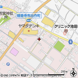 香川県観音寺市出作町620周辺の地図