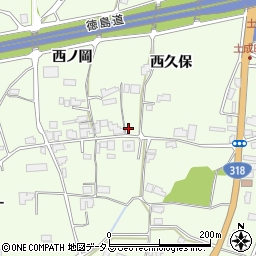 徳島県阿波市土成町吉田西久保1周辺の地図