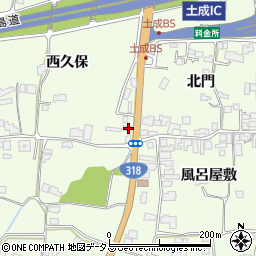 徳島県阿波市土成町吉田中ノ内10周辺の地図