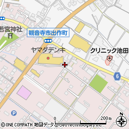 香川県観音寺市出作町567周辺の地図