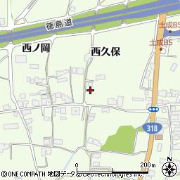 徳島県阿波市土成町吉田（西久保）周辺の地図