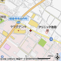 香川県観音寺市出作町601周辺の地図