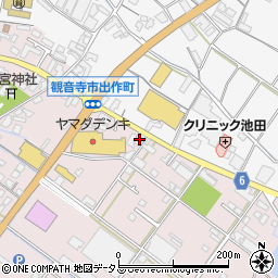 香川県観音寺市出作町600-1周辺の地図