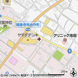香川県観音寺市出作町600-2周辺の地図