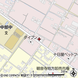 香川県観音寺市出作町184周辺の地図