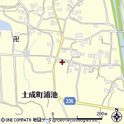 徳島県阿波市土成町浦池1621周辺の地図