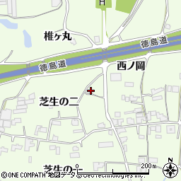 徳島県阿波市土成町吉田芝生の二36周辺の地図