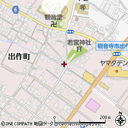 香川県観音寺市出作町322周辺の地図