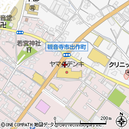 香川県観音寺市出作町595周辺の地図