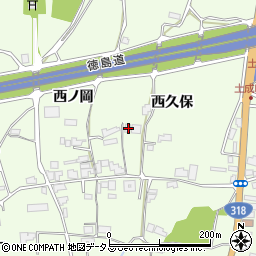 徳島県阿波市土成町吉田西久保5周辺の地図