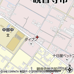 香川県観音寺市出作町188周辺の地図