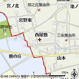 徳島県板野郡上板町引野西屋敷周辺の地図