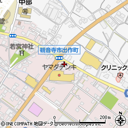 香川県観音寺市出作町596周辺の地図